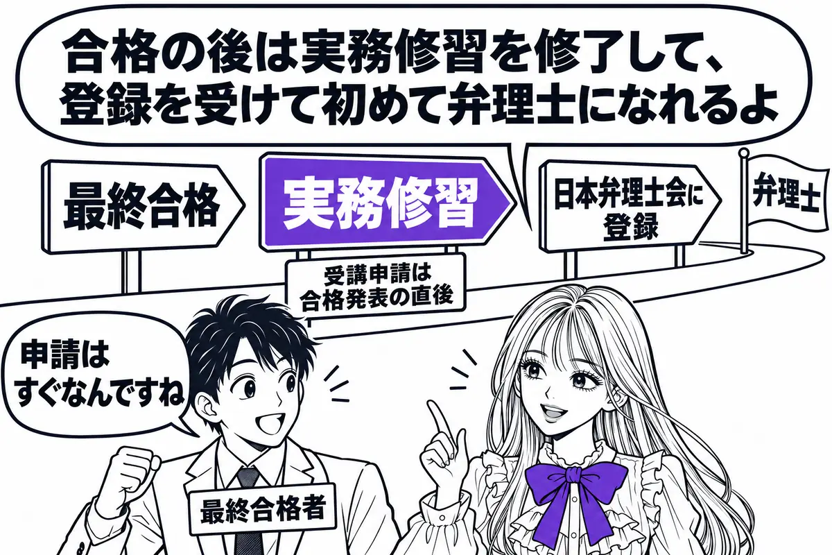 最終合格の後は実務修習を修了し、日本弁理士会に登録して初めて弁理士になれる