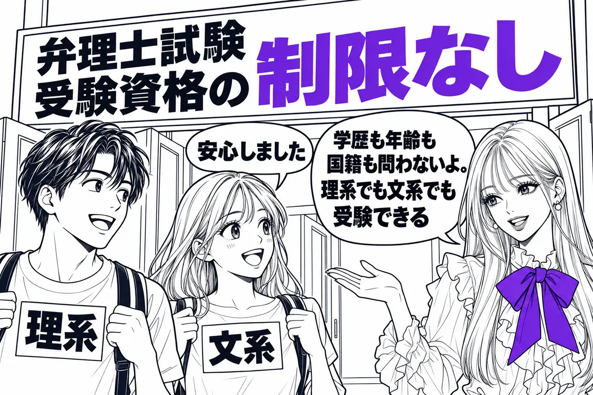 弁理士試験には学歴・年齢・国籍による受験資格の制限がなく、出身系統に関係なく受験できる