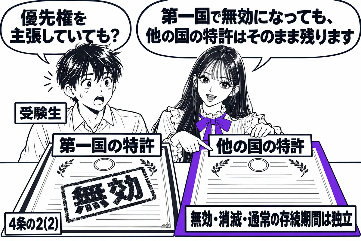 ある国で特許が無効になっても、他の国で取得した同じ発明の特許は無効にならない