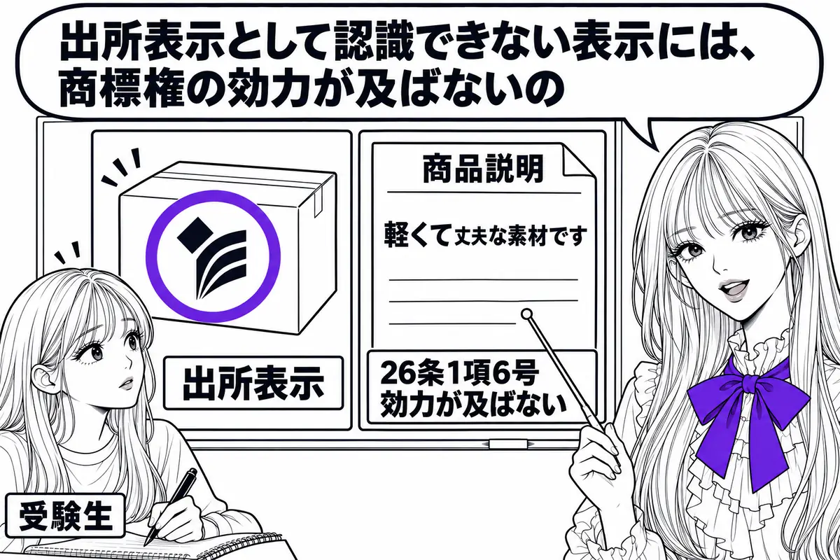 2条3項の行為に当たっても、出所表示として認識できない態様の表示には商標権の効力が及ばない