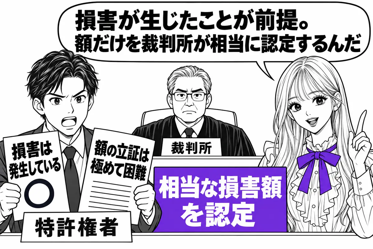 損害の発生が認められるのに額の立証が極めて困難なとき、裁判所が相当な損害額を認定できる